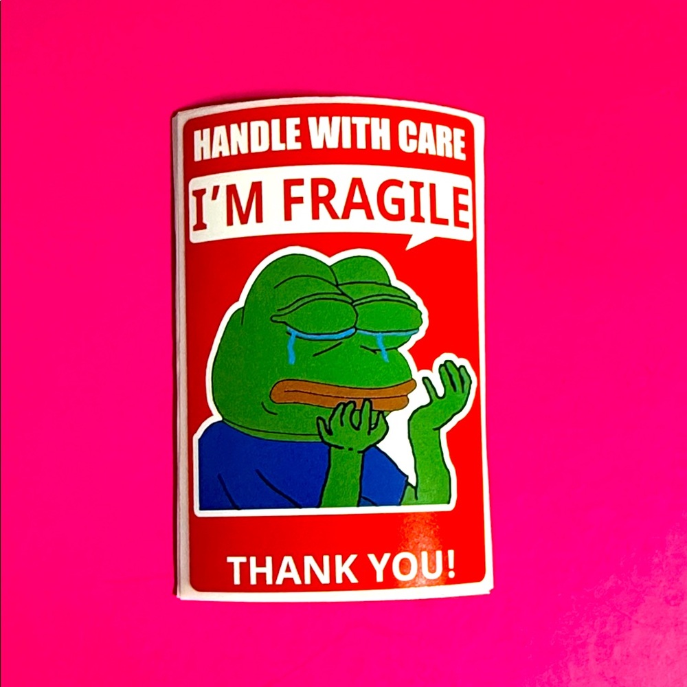 25 FRAGILE STICKERS